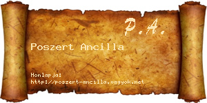 Poszert Ancilla névjegykártya